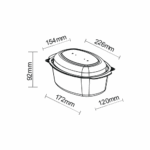 Cherry Series 1250 ml Dimensions.