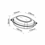 Cherry Series 600 ml Dimensions.