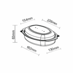 Cherry Series 750 ml Dimensions.