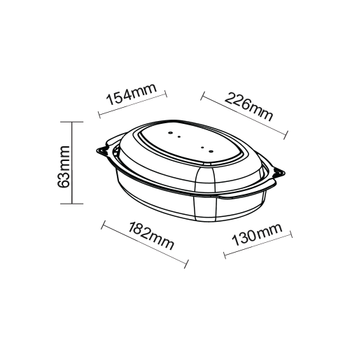 Cherry Series 750 ml Dimensions.