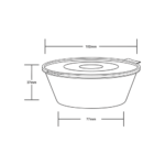 Hinge 6 oz Dimensions