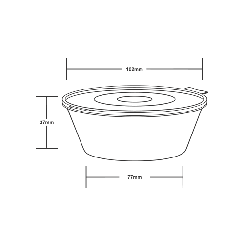 Hinge 6 oz Dimensions