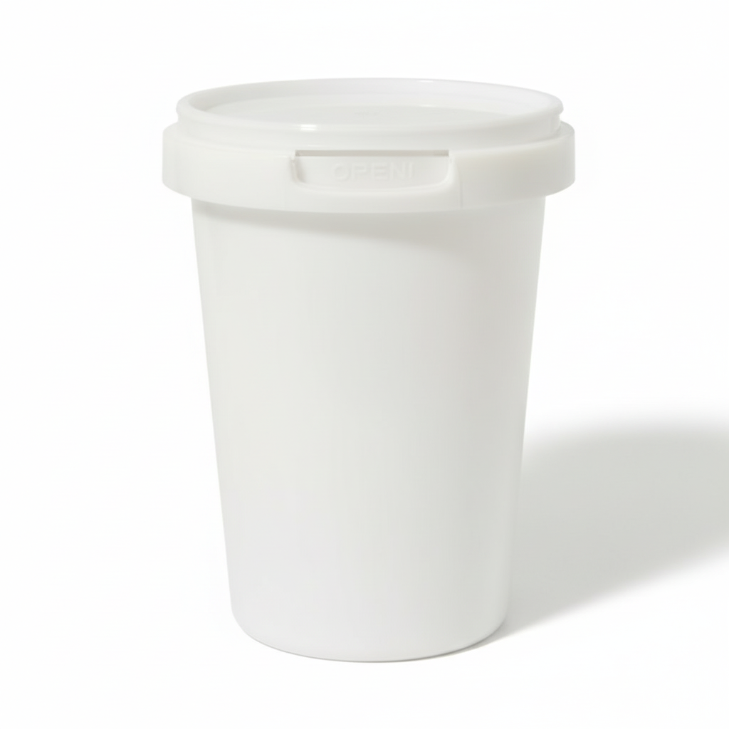 IML Round Tub with Lid 500 ml White