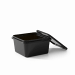 IML Square Tub with Lid 1000ml Black