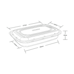 Mango Series 750 ml Dimensions